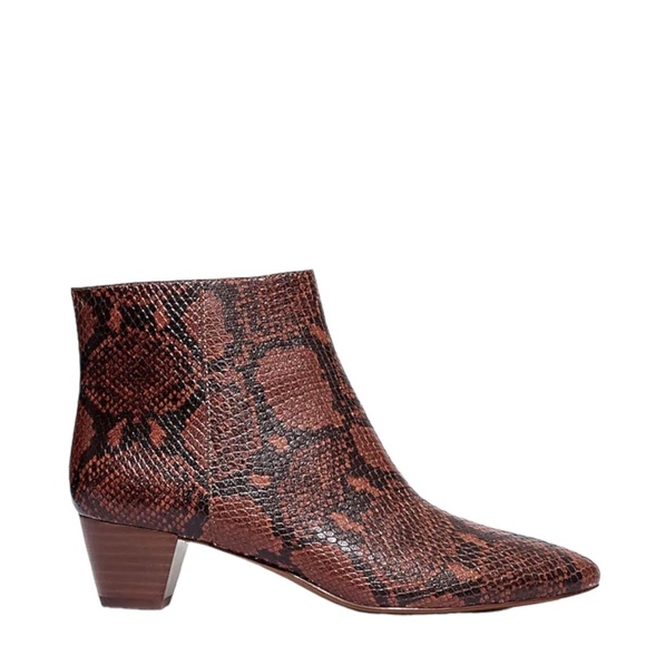 Madewell Shoes - Madewell Women’s The Bea Boot in Snake Embossed Leather Size 5 Booties